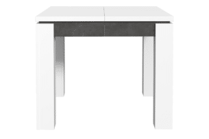 BRUGIA, https://konsimo.pl/kolekcja/brugia/ Duży stół do salonu rozkładany biały/szary - zdjęcie