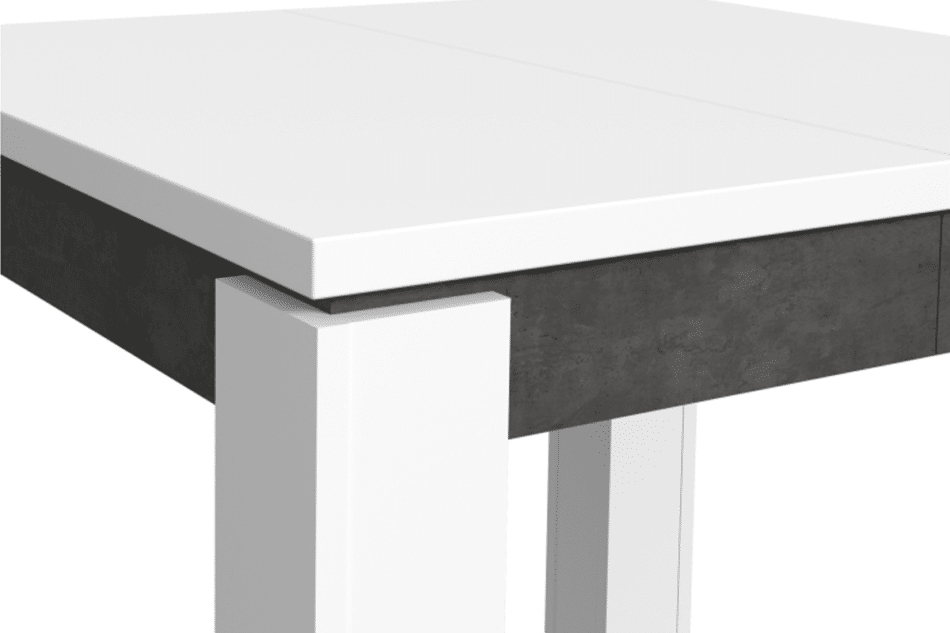 BRUGIA Duży stół do salonu rozkładany biały/szary - zdjęcie 2