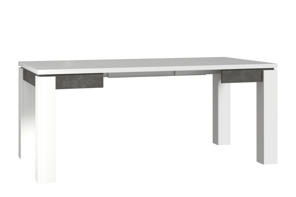 BRUGIA Duży stół do salonu rozkładany biały/szary - zdjęcie 5