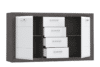 LENNOX NEW Stylowa komoda z szufladami ciemny szary/biały - zdjęcie 3