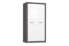 LENNOX NEW Stylowa szafa dwudrzwiowa ciemny szary/biały - zdjęcie 1