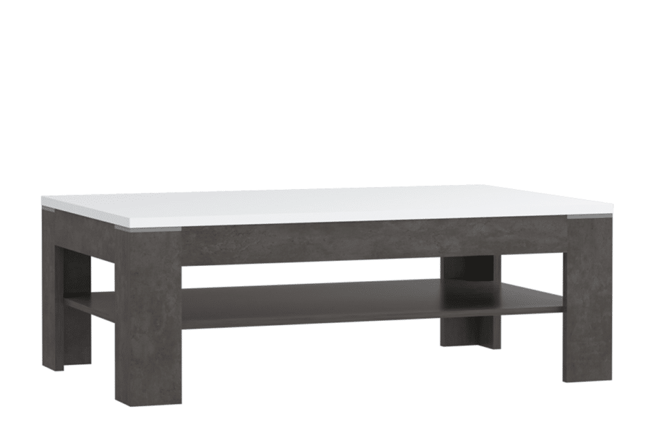 LENNOX NEW Stylowy stolik kawowy do salonu ciemny szary/biały - zdjęcie 0
