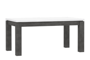 LENNOX NEW, https://konsimo.pl/kolekcja/lennox-new/ Stylowy duży stół do jadalni ciemny szary/biały - zdjęcie