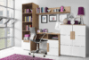 ARKINA Biurko z półkami na książki dąb artisan/biały - zdjęcie 4
