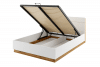 CALIBO Rama łózka ze stelażem 180x200 biały/dąb stirling - zdjęcie 1