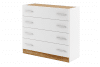 CALIBO Komoda do sypialni z szufladami biały/dąb stirling - zdjęcie 1