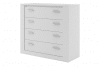 TIVO Komoda z szufladami do sypialni biała biały - zdjęcie 1