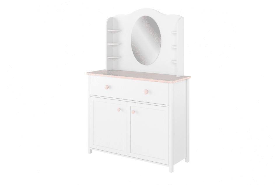 GIGLU Toaletka dla dziewczynki biała biały/różowy - zdjęcie 2