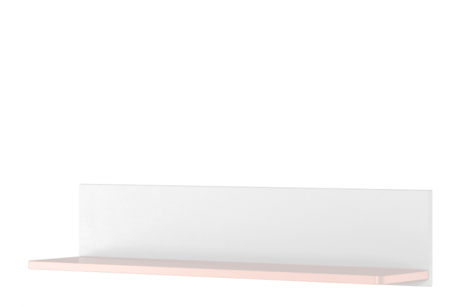 GIGLU Półka wisząca dla dziewczynki biała biały/różowy - zdjęcie 0