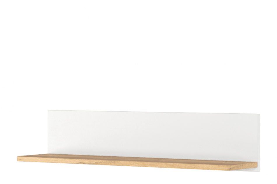 HUTTO Półka na książki wisząca biały/dąb naturalny - zdjęcie 0