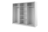 APERA Duża szafa trzydrzwiowa z lustrem biała biały - zdjęcie 3