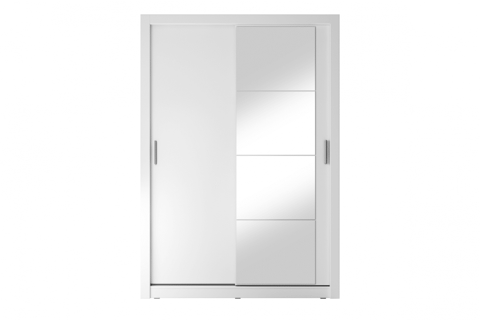 APERA Szafa dwudrzwiowa z lustrem do sypialni biały - zdjęcie 2