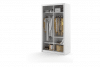APERA Wysoka szafa z lustrem biały - zdjęcie 5