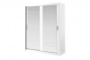 APERA Pojemna szafa dwudrzwiowa z lustrem biała biały - zdjęcie 1
