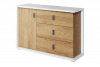 TINCTO Komoda z szufladami do salonu hikora naturalna/biały - zdjęcie 1