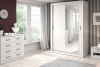 APERA Wysoka szafa z lustrem biały - zdjęcie 2