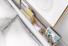 CALIBO Rama łózka ze stelażem 160x200 biały/dąb stirling - zdjęcie 6