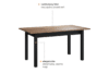 HURICO Stół rozkładany loft dąb artisan/czarny - zdjęcie 10