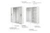 TIVO Szafa przesuwna z lustrem z półkami i drążkiem biała biały - zdjęcie 6