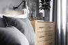 TIVO Komoda z szufladami do sypialni szara szary - zdjęcie 3