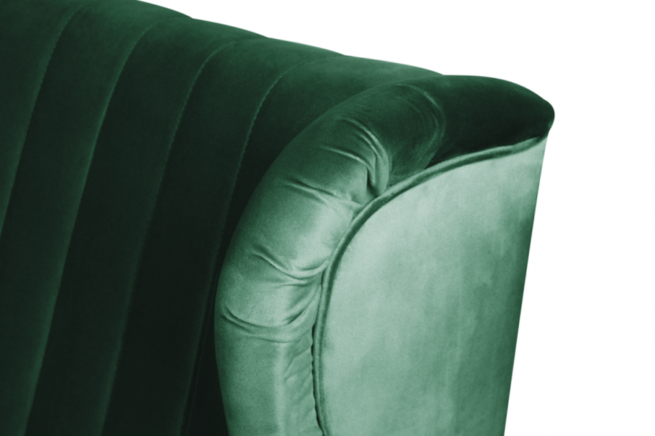 ABELO Sofa uszak na nóżkach butelkowa zieleń ciemny zielony - zdjęcie 7