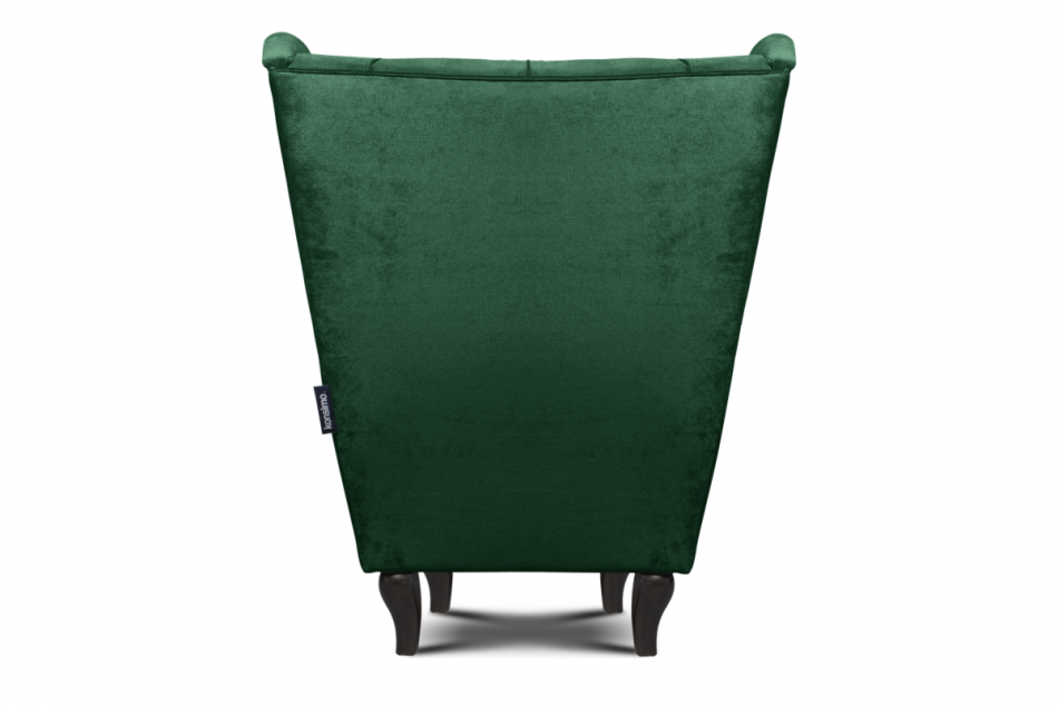 BROMO Pikowany fotel uszak butelkowa zieleń ciemny zielony - zdjęcie 4