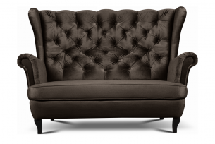 BROMO, https://konsimo.pl/kolekcja/bromo/ Pikowana sofa uszak brązowa brązowy - zdjęcie