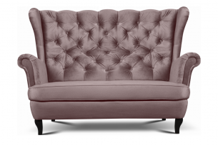 BROMO, https://konsimo.pl/kolekcja/bromo/ Pikowana sofa uszak różowa różowy - zdjęcie