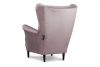 LETO Welurowy fotel uszak różowy różowy - zdjęcie 5