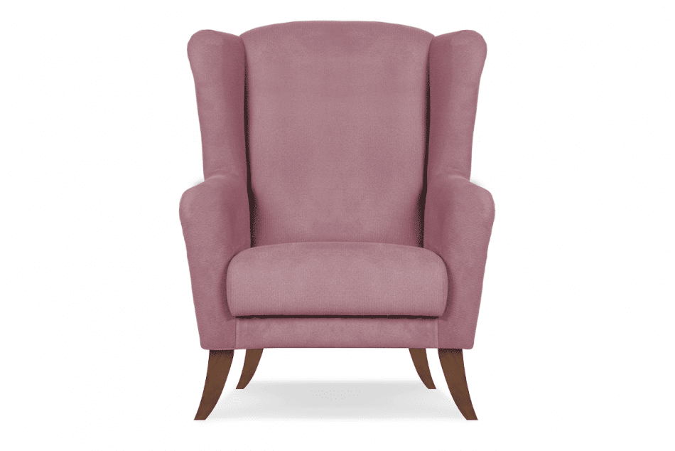 LAMBER Skandynawski fotel uszak różowy różowy - zdjęcie 0