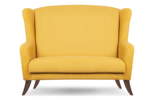 LAMBER, https://konsimo.pl/kolekcja/lamber/ Skandynawska sofa uszak żółta żółty - zdjęcie