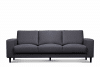 ALIO Nowoczesna sofa trzyosobowa na nóżkach szara ciemny szary - zdjęcie 1