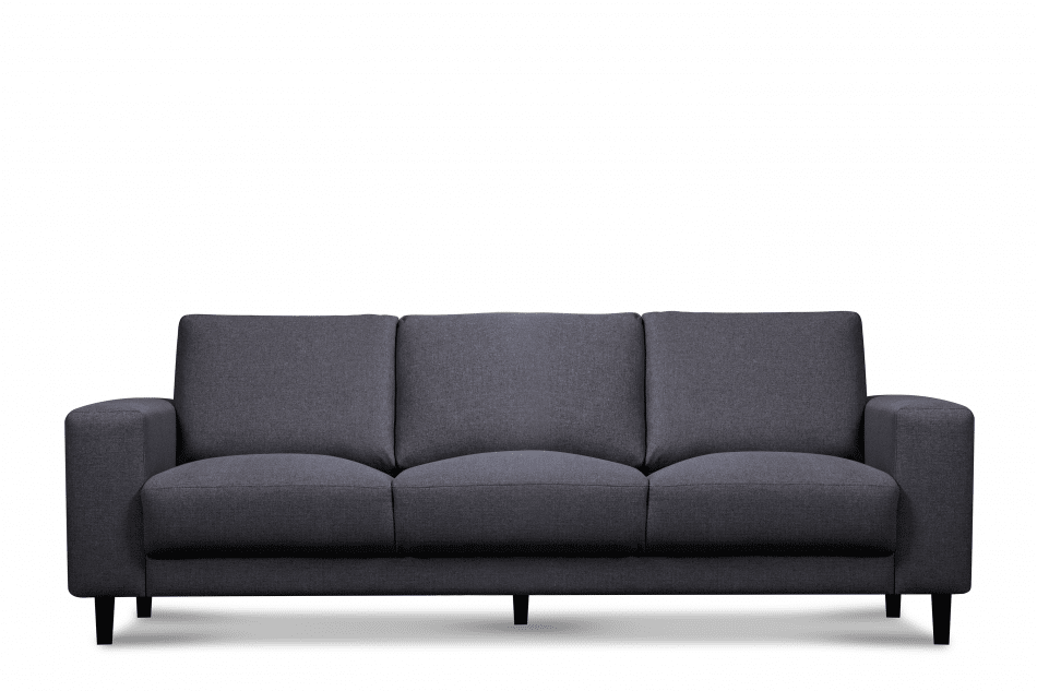 ALIO Nowoczesna sofa trzyosobowa na nóżkach szara ciemny szary - zdjęcie 0