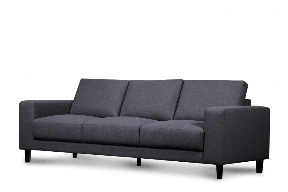 ALIO Nowoczesna sofa trzyosobowa na nóżkach szara ciemny szary - zdjęcie 2