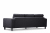 ALIO Nowoczesna sofa trzyosobowa na nóżkach szara ciemny szary - zdjęcie 5