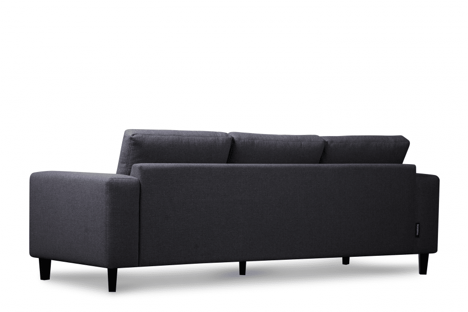 ALIO Nowoczesna sofa trzyosobowa na nóżkach szara ciemny szary - zdjęcie 4