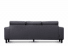 ALIO Nowoczesna sofa trzyosobowa na nóżkach szara ciemny szary - zdjęcie 6