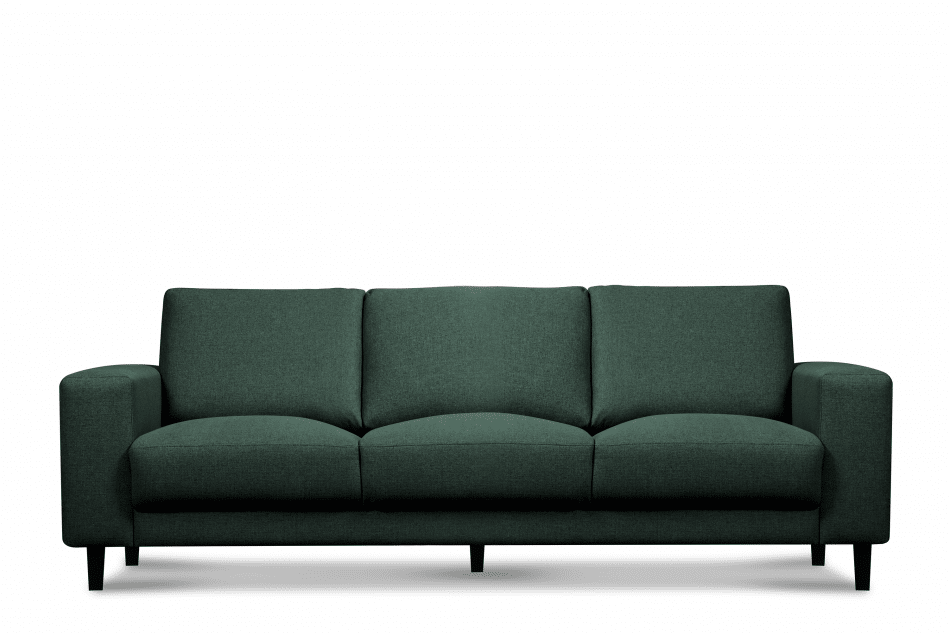 ALIO Nowoczesna sofa trzyosobowa na nóżkach zielona zielony - zdjęcie 0