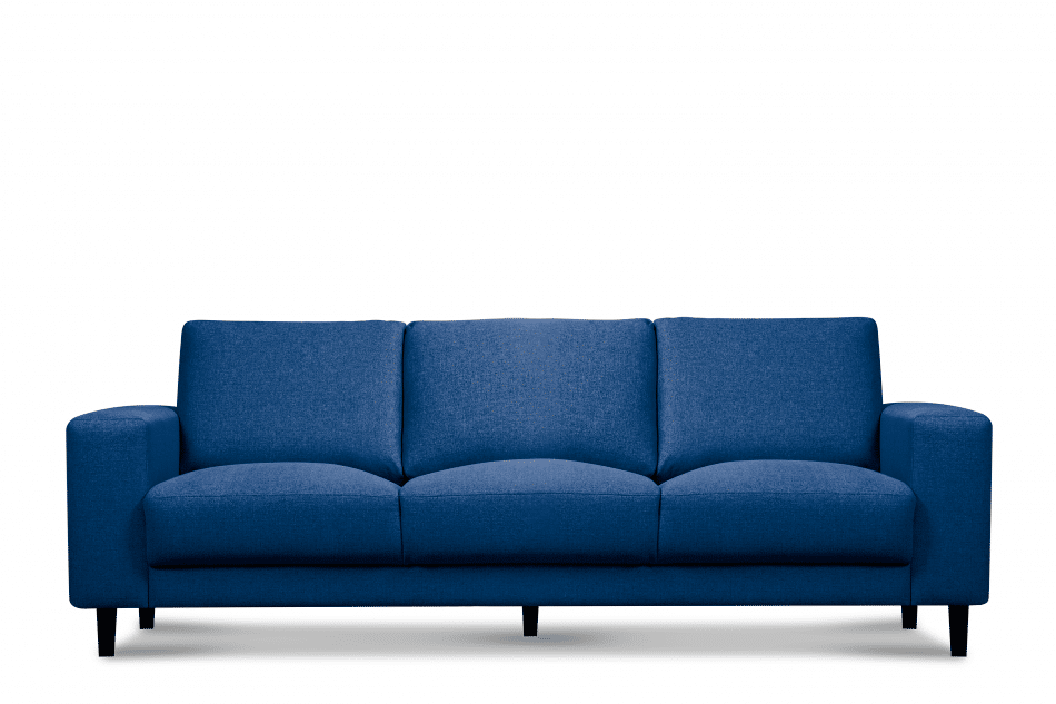 ALIO Nowoczesna sofa trzyosobowa na nóżkach niebieska niebieski - zdjęcie 0