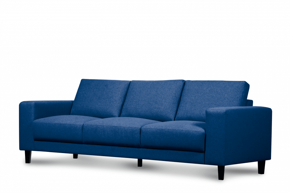 ALIO Nowoczesna sofa trzyosobowa na nóżkach niebieska niebieski - zdjęcie 2