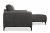 CONTEL Narożnik prawy loft tkanina typu plecionka ciemnoszary ciemny szary - zdjęcie 4