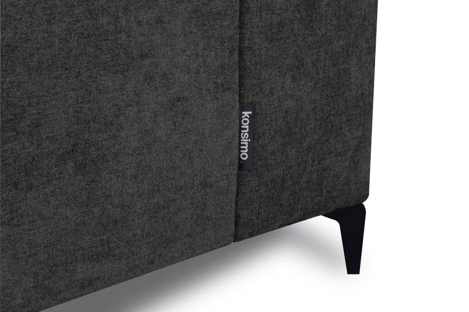 CONTEL Narożnik prawy loft tkanina typu plecionka ciemnoszary ciemny szary - zdjęcie 8