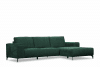 CONTEL Narożnik prawy loft tkanina typu plecionka ciemnozielony ciemny zielony - zdjęcie 3