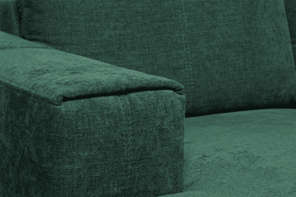CONTEL Narożnik prawy loft tkanina typu plecionka ciemnozielony ciemny zielony - zdjęcie 6