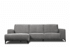 CONTEL Narożnik lewy loft tkanina typu plecionka szary szary - zdjęcie 1