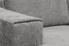 CONTEL Narożnik lewy loft tkanina typu plecionka szary szary - zdjęcie 7