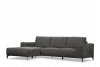 CONTEL Narożnik lewy loft tkanina typu plecionka ciemnoszary ciemny szary - zdjęcie 3