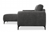 CONTEL Narożnik lewy loft tkanina typu plecionka ciemnoszary ciemny szary - zdjęcie 4
