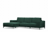 CONTEL Narożnik lewy loft tkanina typu plecionka ciemnozielony ciemny zielony - zdjęcie 3