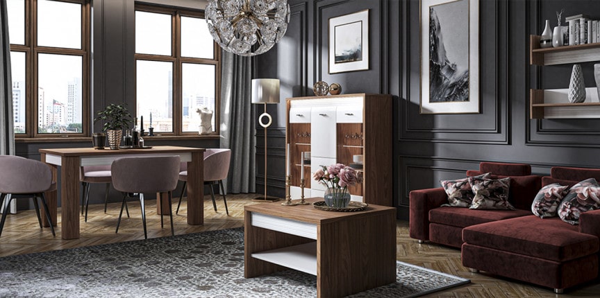 Komoda w stylu glamour